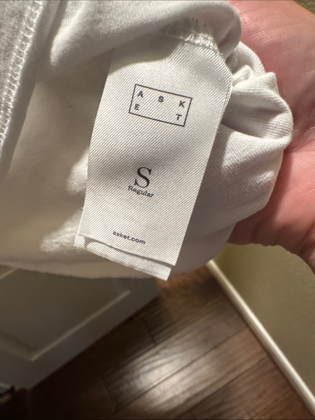 Asket Men's Crew Neck T-Shirt In White — image 3 of 6